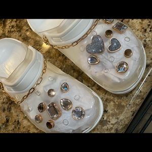 Jeweled Croc like clogs